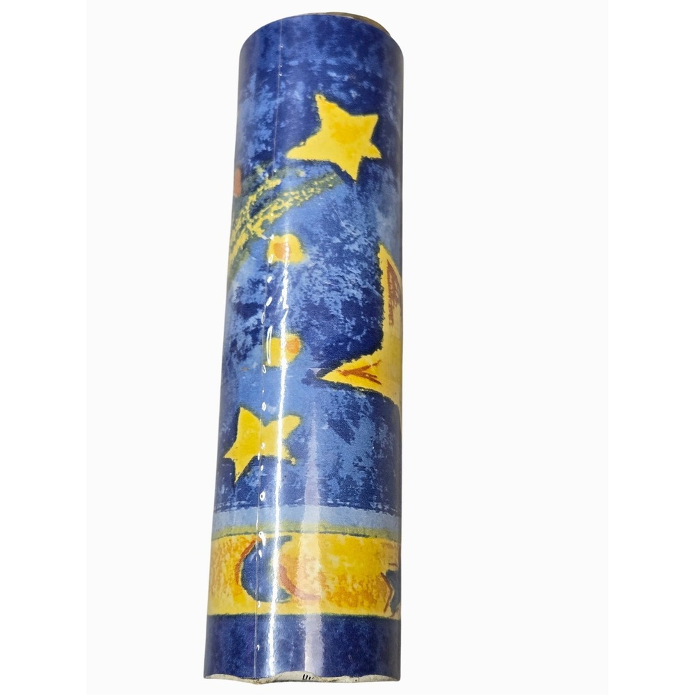 Vintage Celestial Stars Moon Blue Wallpaper Border 5 Yards x 6.5" Whimsigoth